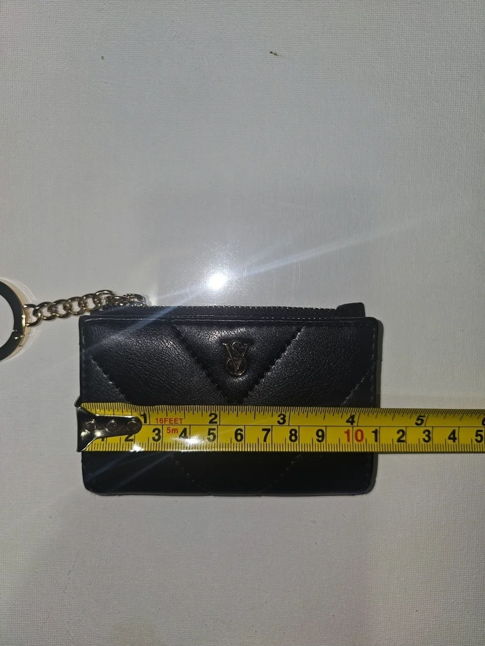 Victoria's Secret Black Quilted Card Case Keychain - Picture 9 of 12